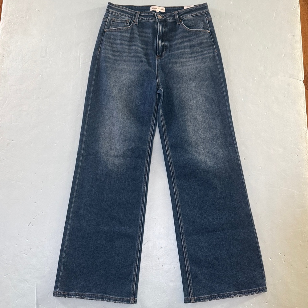 RISEN Wide Leg Jeans Sz 15 / 32 XL High Rise Flare New With Tags
